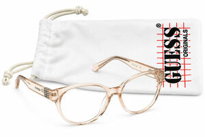 GUESS GU8245 057 CLEAR BEIGE EYEGLASSES FRAMES 55-16-140